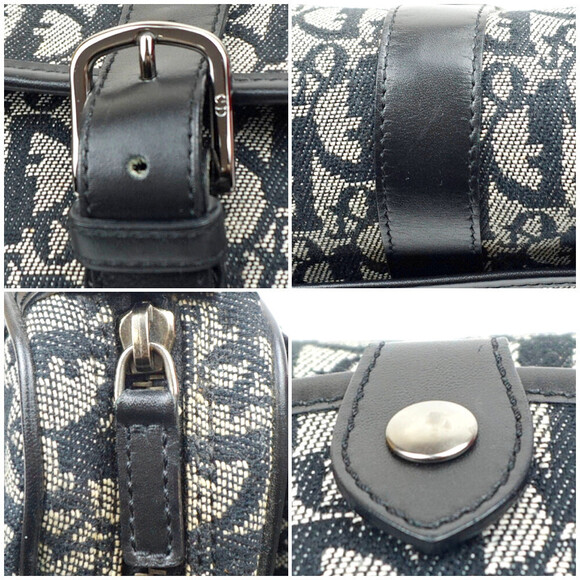 Christian Dior Trotter Shoulder Bag Black Crossbody - Picture 9 of 9